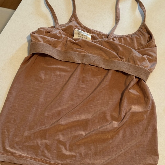 Calvin Klein Y2K 2000s tank top slip lined bra camisole shirt, size S small nude - Picture 8 of 9